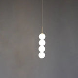 Pendelleuchte 5-flammig höhenverstellbar nordisches schlichtes weißes Kugeldesign - Clowas.de