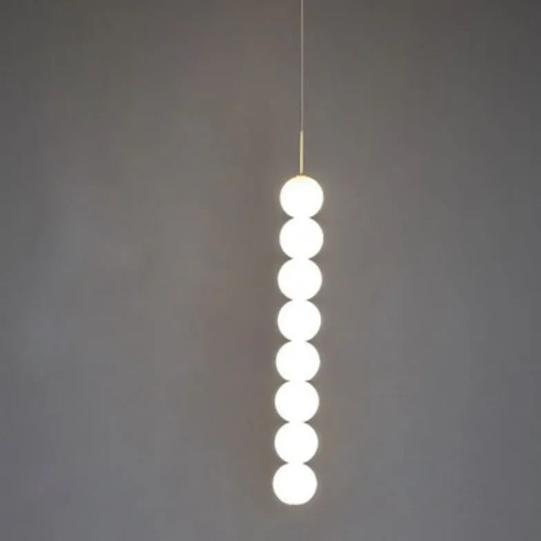 Pendelleuchte 5-flammig höhenverstellbar nordisches schlichtes weißes Kugeldesign - Clowas.de