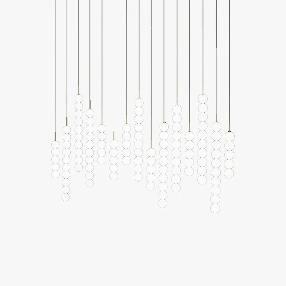 Pendelleuchte 5-flammig höhenverstellbar nordisches schlichtes weißes Kugeldesign - Clowas.de