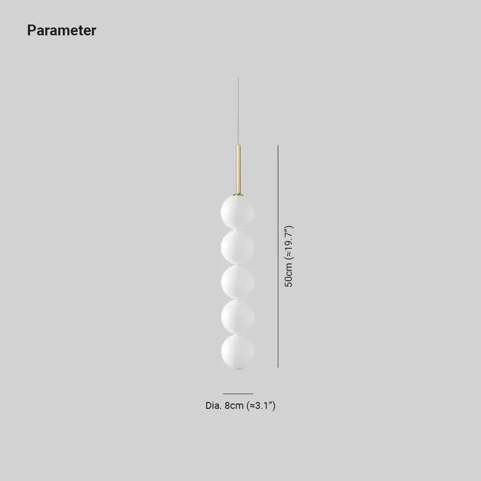 Pendelleuchte 5-flammig höhenverstellbar nordisches schlichtes weißes Kugeldesign - Clowas.de