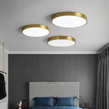 LED Deckenleuchte für Schlafzimmer Goldene Runde Schlichte - Clowas.de