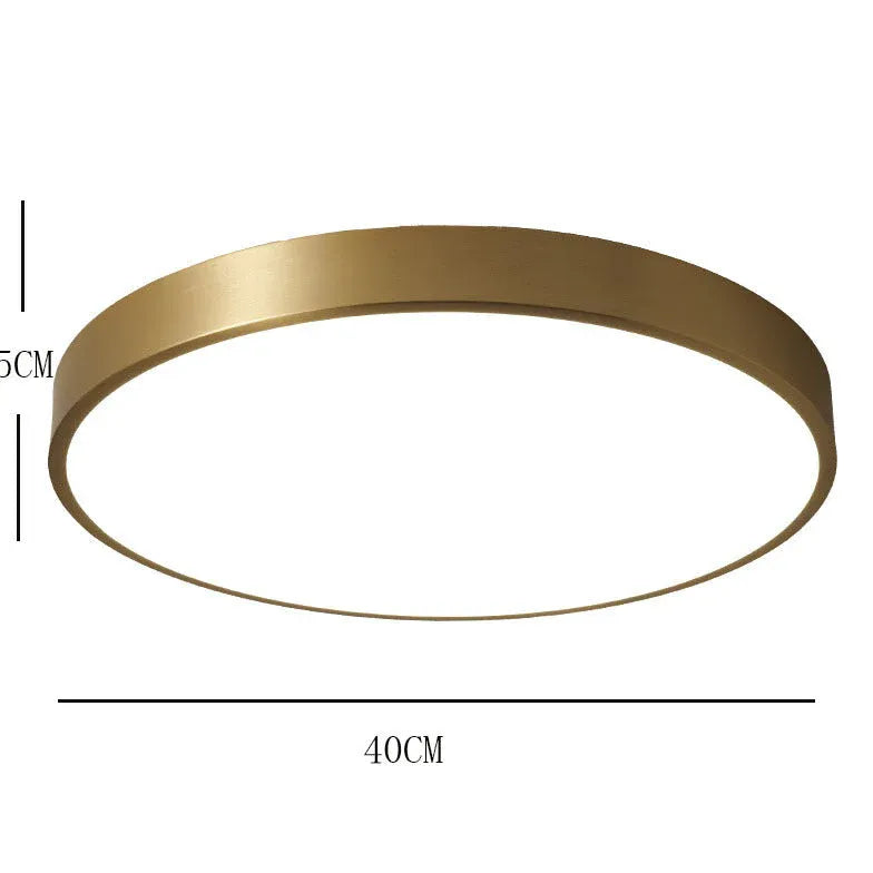 LED Deckenleuchte für Schlafzimmer Goldene Runde Schlichte - Clowas.de