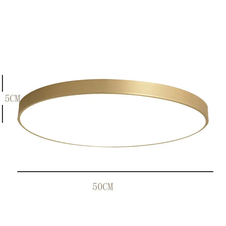 LED Deckenleuchte für Schlafzimmer Goldene Runde Schlichte - Clowas.de