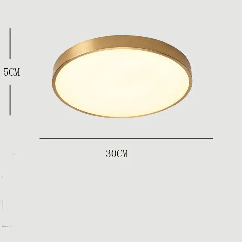LED Deckenleuchte für Schlafzimmer Goldene Runde Schlichte - Clowas.de
