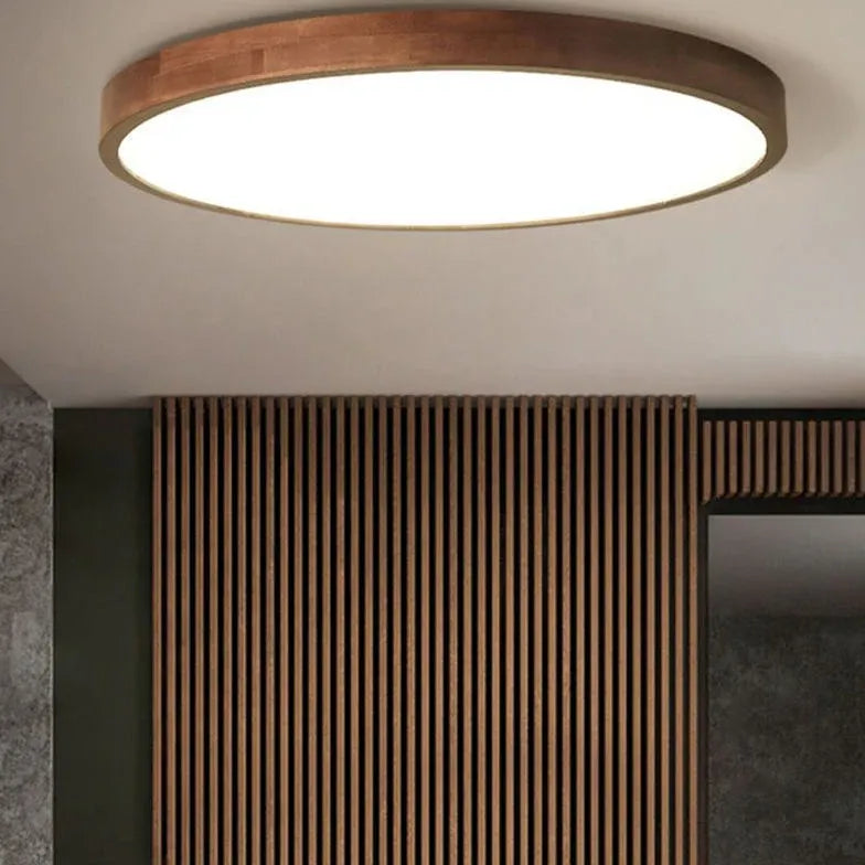 Quadratische Deckenleuchte LED aus Walnussholz im modernen Stil - Clowas.de