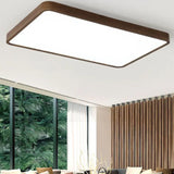 Quadratische Deckenleuchte LED aus Walnussholz im modernen Stil - Clowas.de