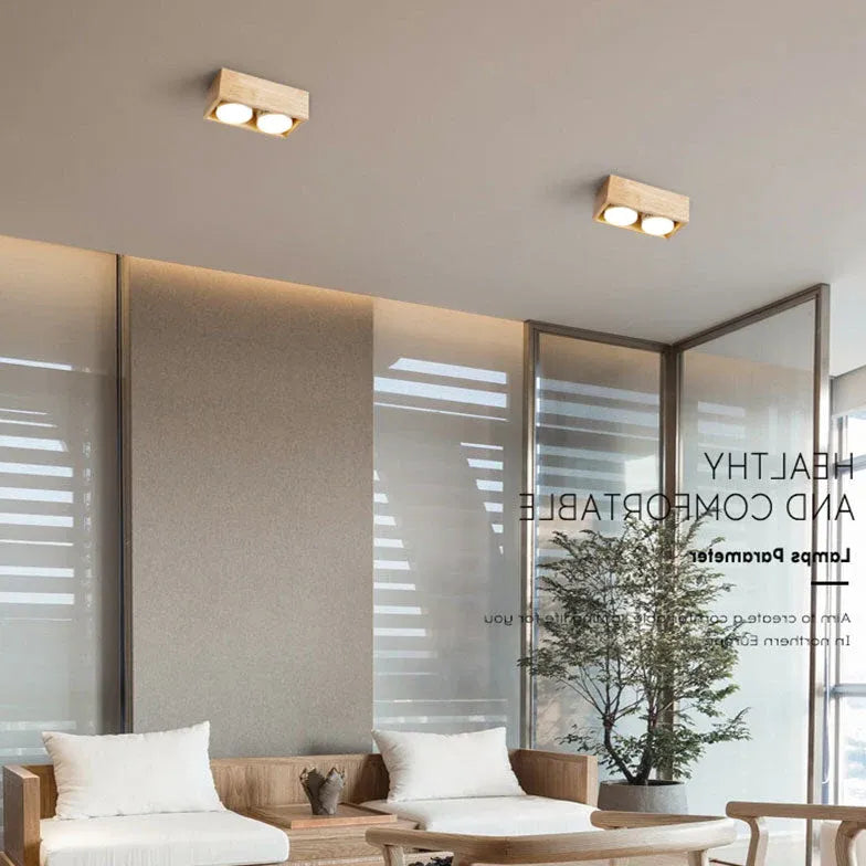 LED Deckenleuchte klein Holzbox schlicht - Clowas.de