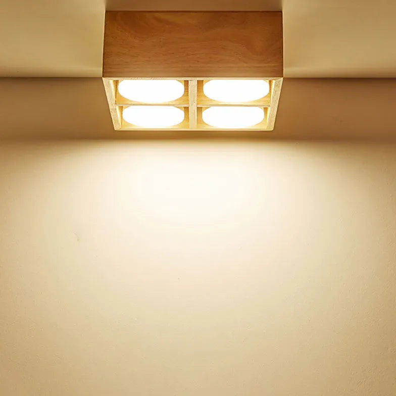 LED Deckenleuchte klein Holzbox schlicht - Clowas.de