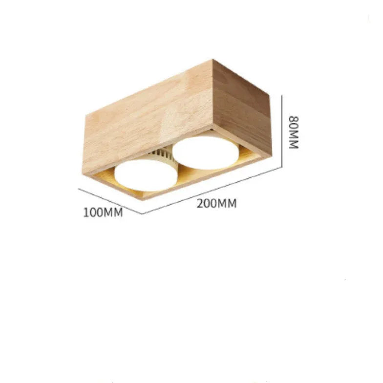 LED Deckenleuchte klein Holzbox schlicht - Clowas.de