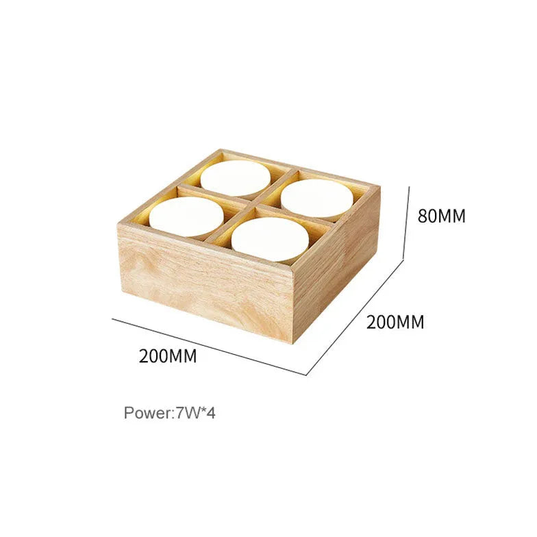 LED Deckenleuchte klein Holzbox schlicht - Clowas.de