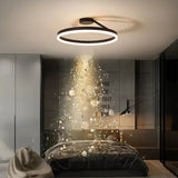 LED Deckenleuchte Ringe in schwarzem modernem Stil - Clowas.de