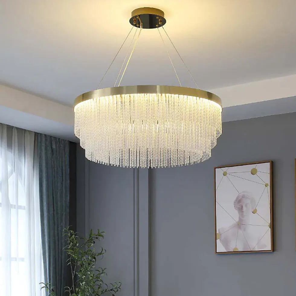 LED Deckenleuchte Wohnzimmer dimmbar leichte nordische Kristallluxus - Clowas.de