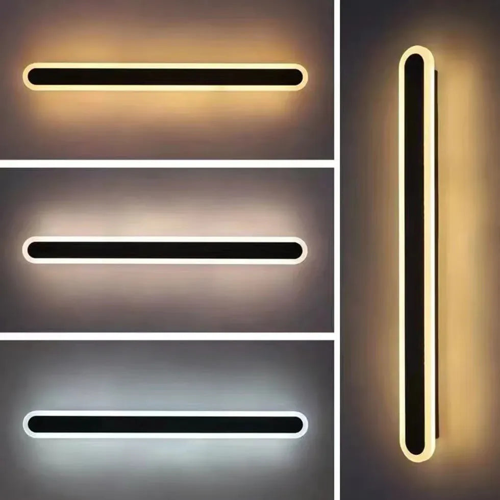 LED Wandleuchte innen schwarz Outdoor wasserdicht minimalistisch - Clowas.de
