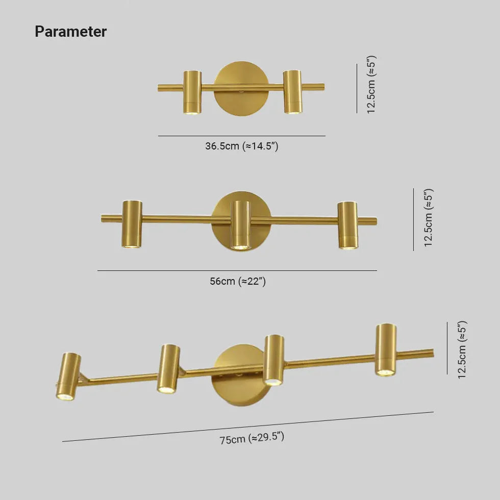 LED Wandleuchte mit Schalter in goldenem Minimalismus - Clowas.de