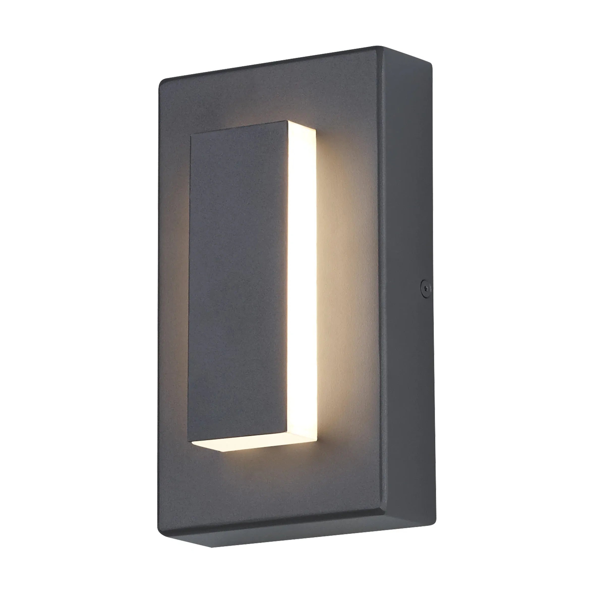 LED Wandleuchte quadratisch moderne schwarze Außenbeleuchtung - Clowas.de