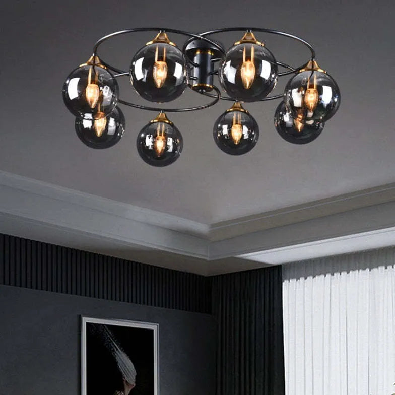 LED Wohnzimmer Deckenleuchte dimmbar Nordisch Modern Glas - Clowas.de