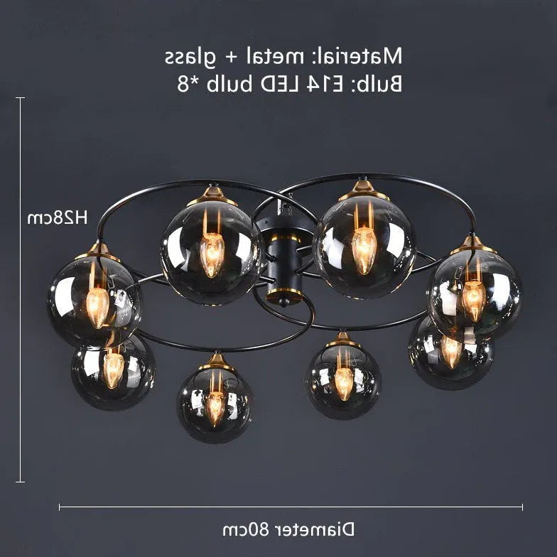 LED Wohnzimmer Deckenleuchte dimmbar Nordisch Modern Glas - Clowas.de