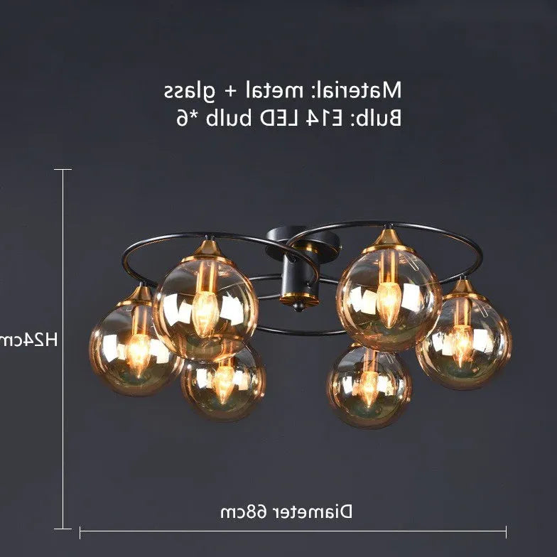 LED Wohnzimmer Deckenleuchte dimmbar Nordisch Modern Glas - Clowas.de