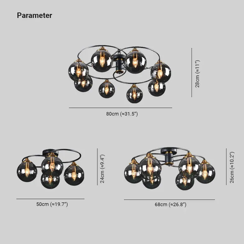 LED Wohnzimmer Deckenleuchte dimmbar Nordisch Modern Glas - Clowas.de