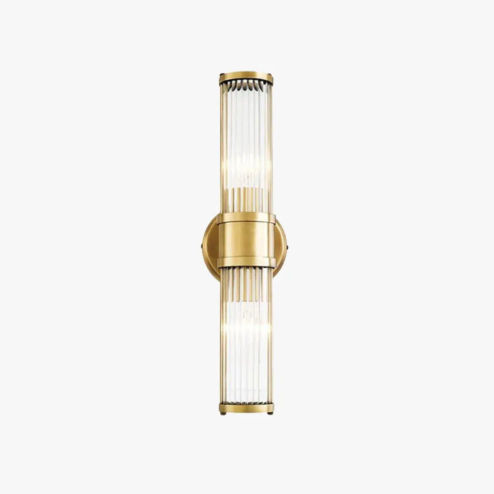 Brushed Brass Wall Light Glass