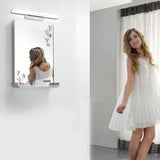 Silver Steel Led Bathroom Mirror Lights