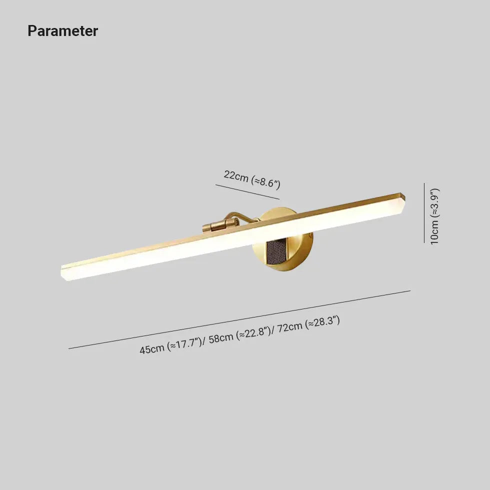 Goldene Wandleuchten im langen einfachen Design