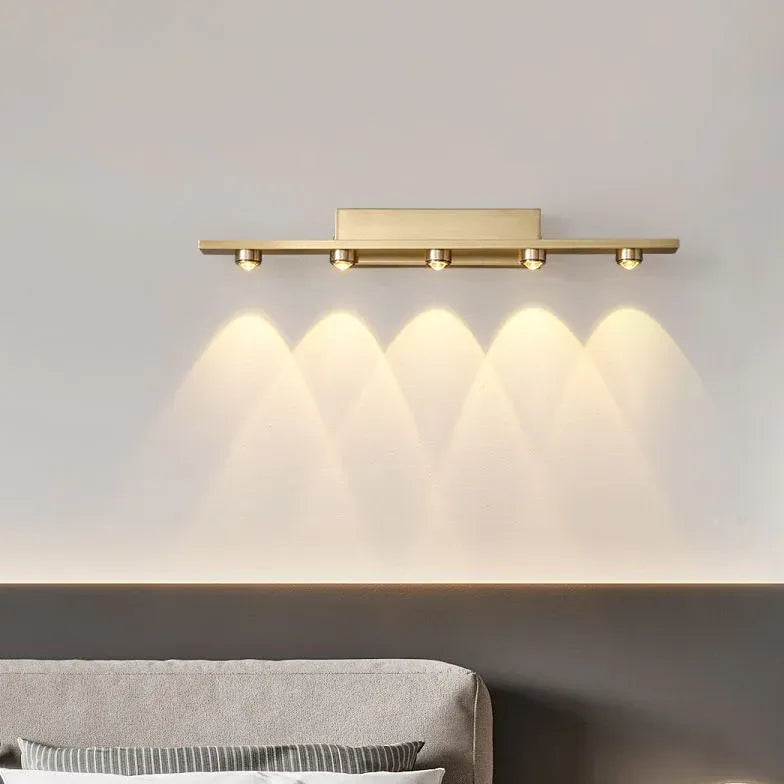 Brushed Process Led Gold Wall Lights