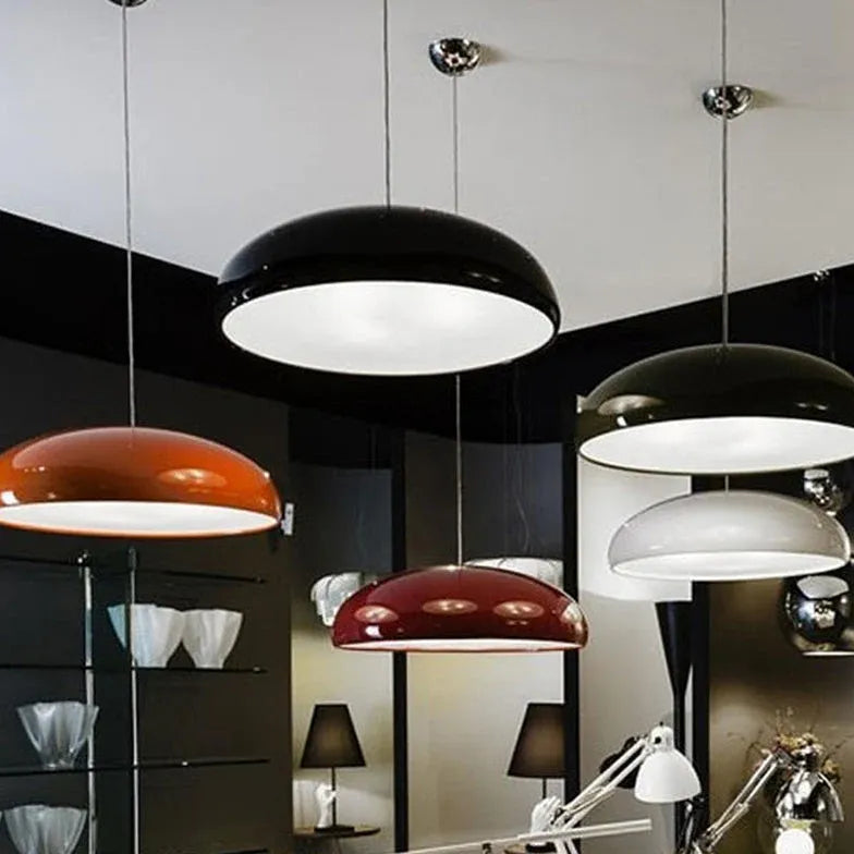 Disc Glossy Modern Single Head Pendant Light