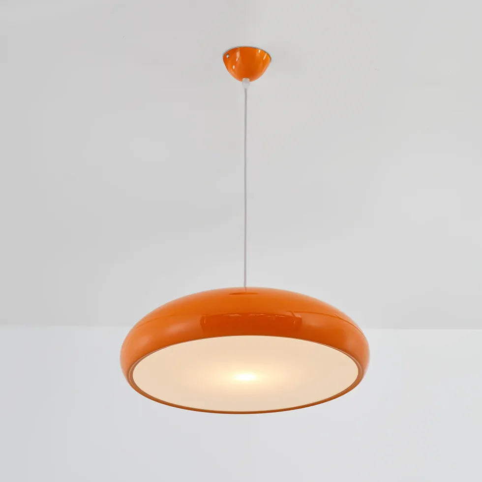 Disc Glossy Modern Single Head Pendant Light