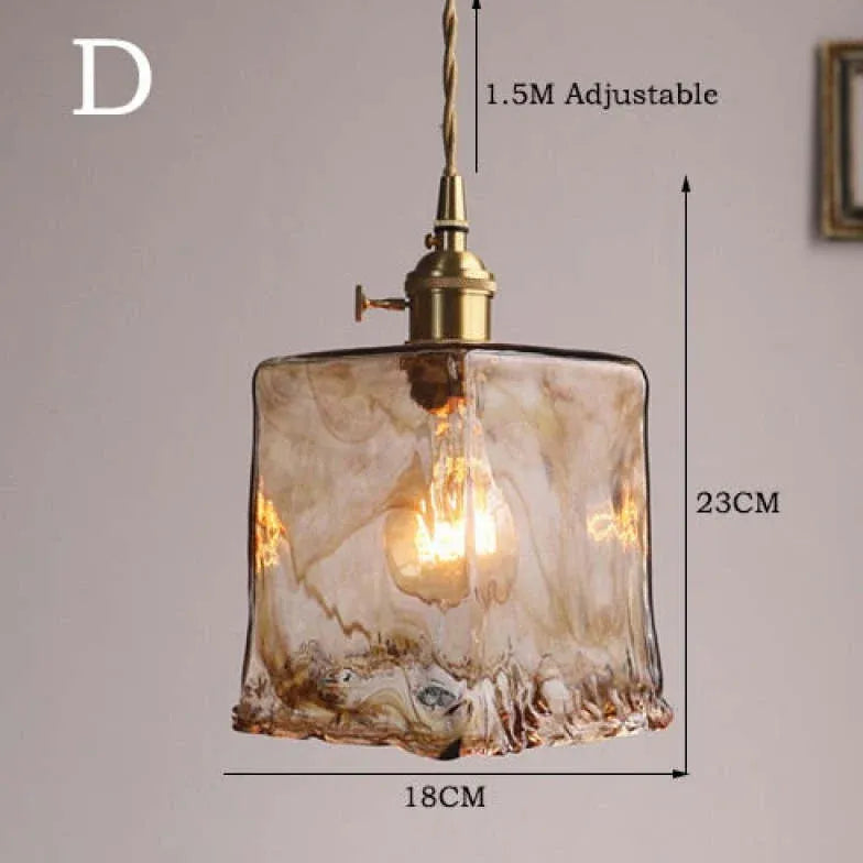 Bell Shape Glass Industrial Pendant Light