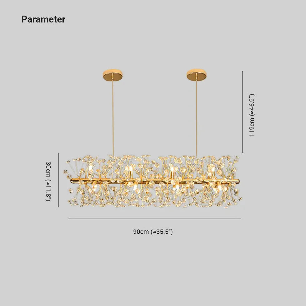 Kristallleuchter LED modern leicht luxuriös minimalistisch