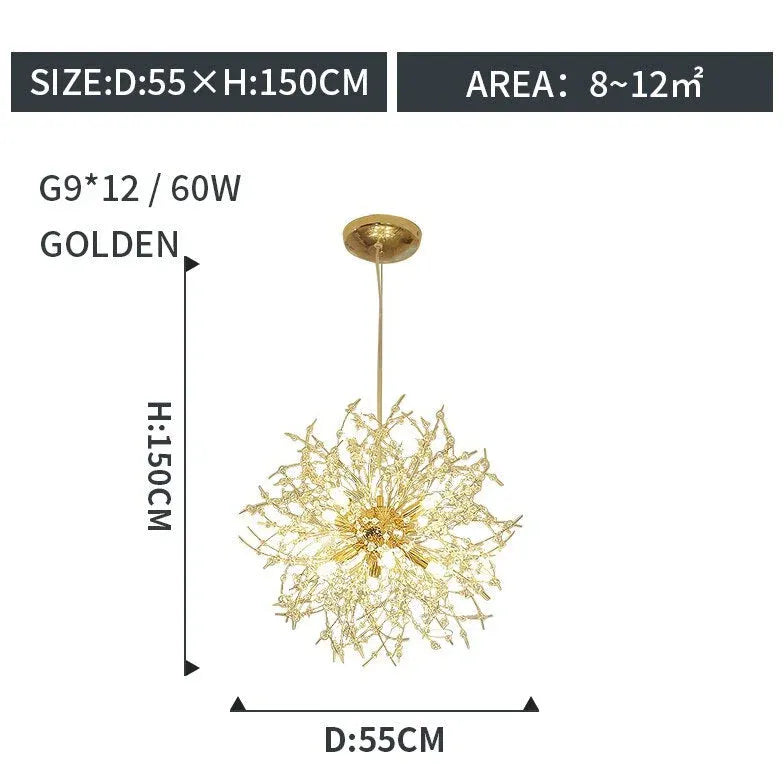 Fireworks Shaped Modern LED Pendant Light