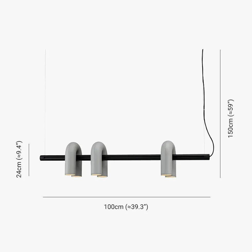 Lineare Pendelleuchte Schwarz modernes und minimalistisches Design - Clowas.de