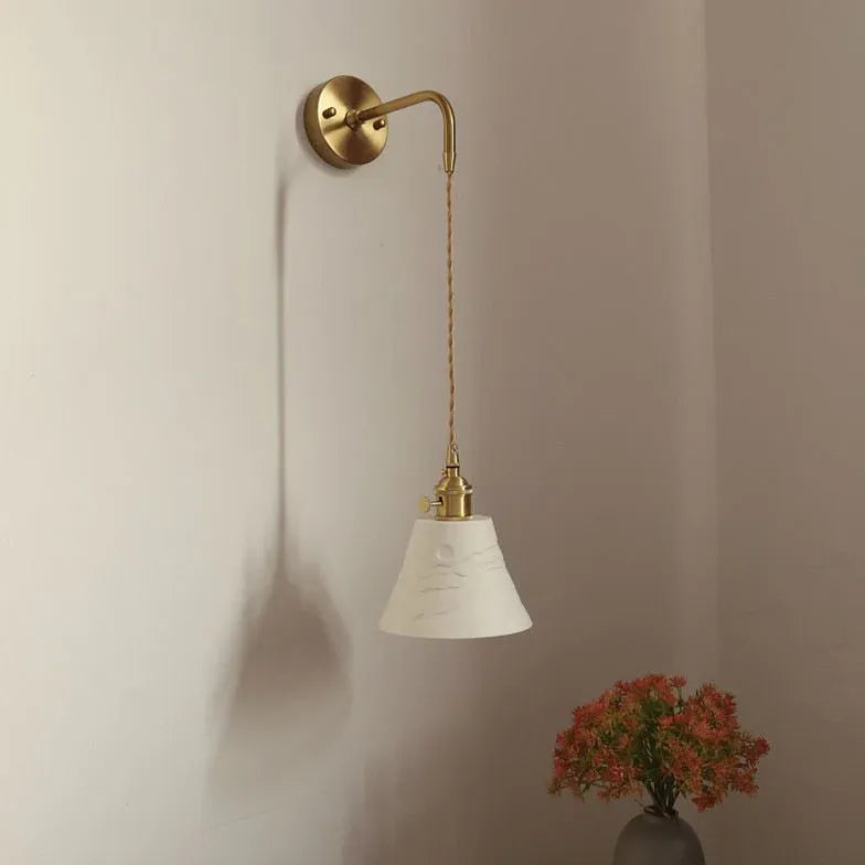 Vintage Ceramic Pendant Gold Wall Lights