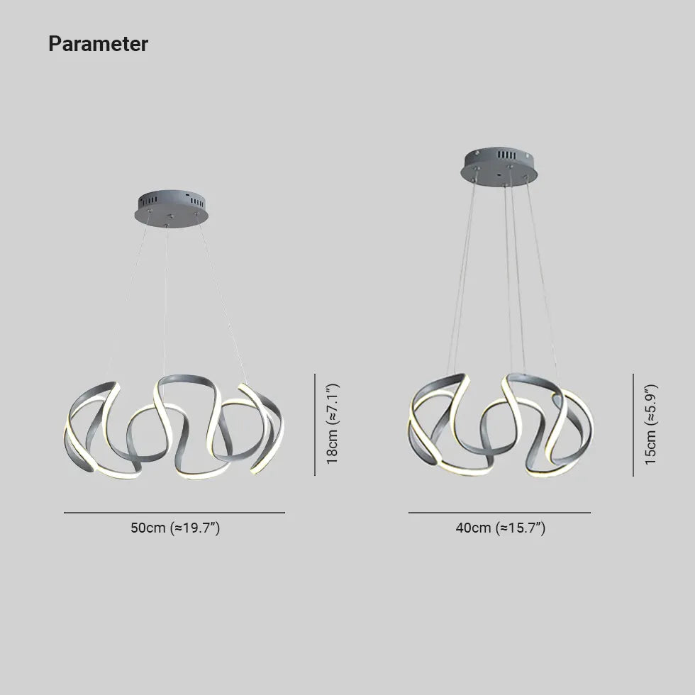 Hängelampe rund groß nordisch modern Wellen Design