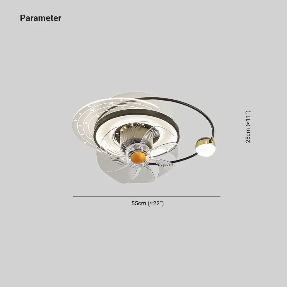 Mehrere Lichter moderner Deckenventilator mit Licht