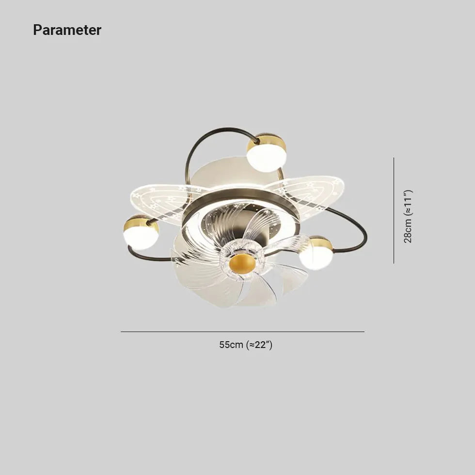 Mehrere Lichter moderner Deckenventilator mit Licht