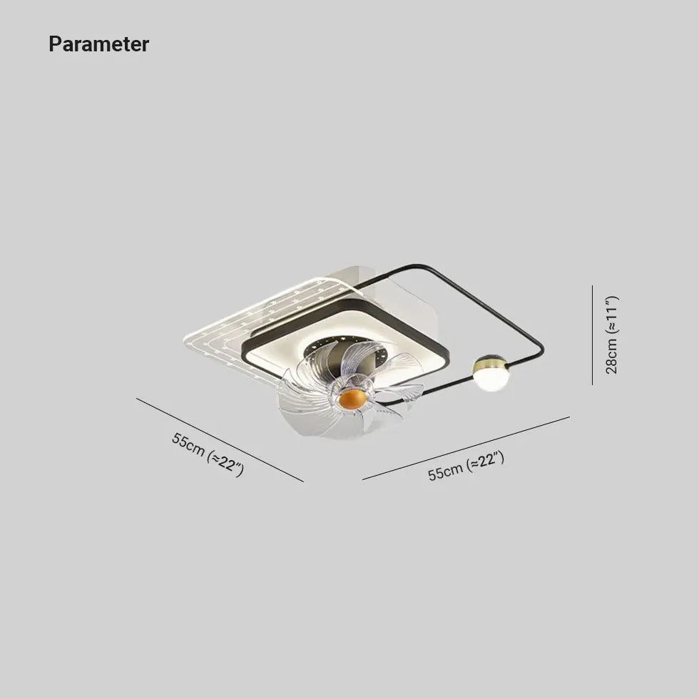 Mehrere Lichter moderner Deckenventilator mit Licht