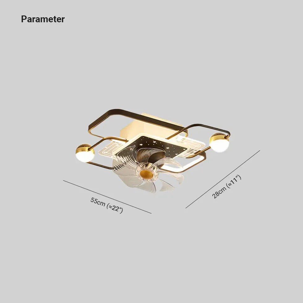 Mehrere Lichter moderner Deckenventilator mit Licht