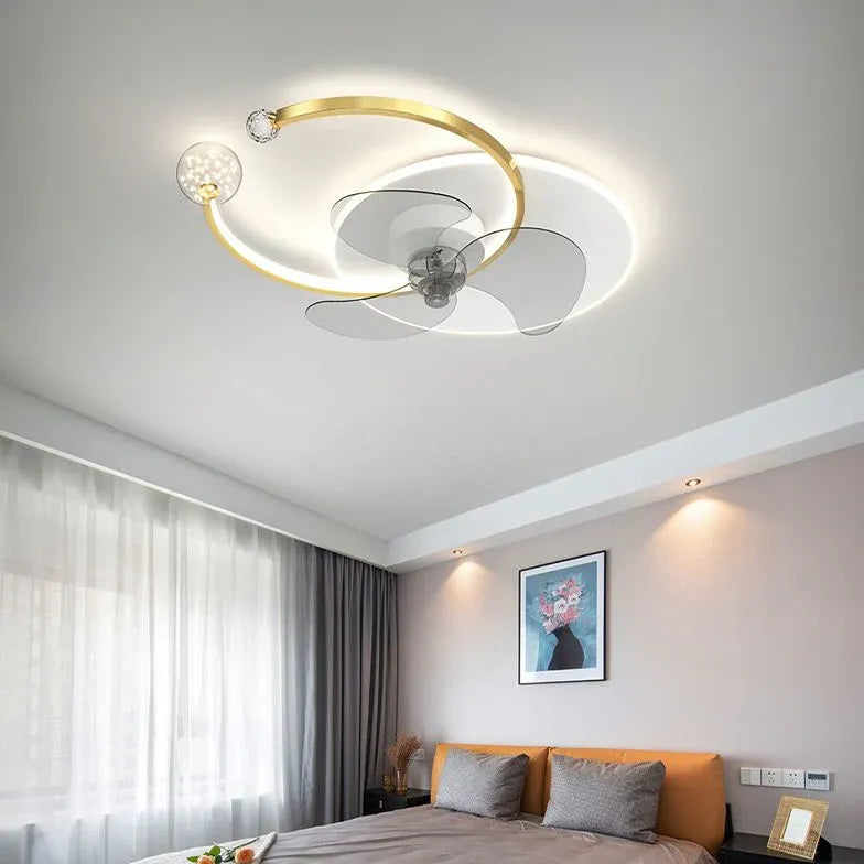 Einfacher Ringschlafzimmer Deckenventilator mit Licht