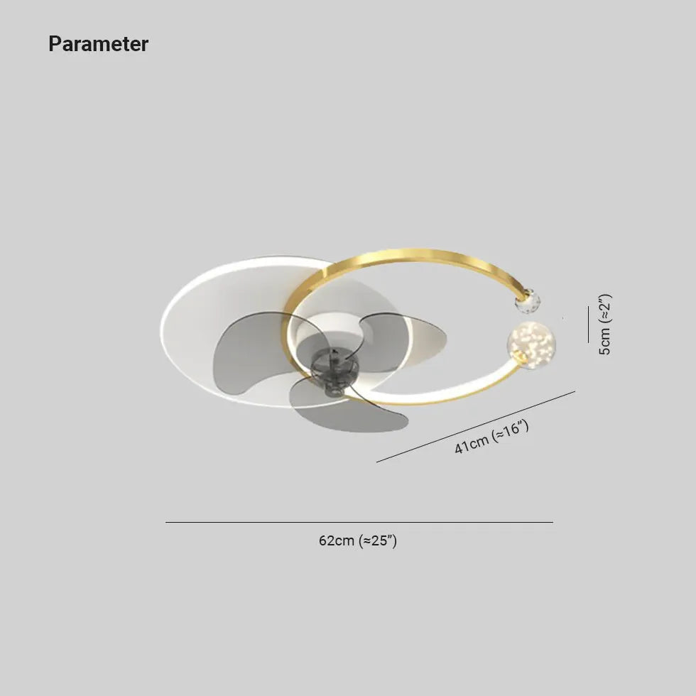 Einfacher Ringschlafzimmer Deckenventilator mit Licht