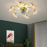 Oktopus Schlafzimmer Gold Deckenventilator mit Licht