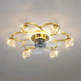 Oktopus Schlafzimmer Gold Deckenventilator mit Licht