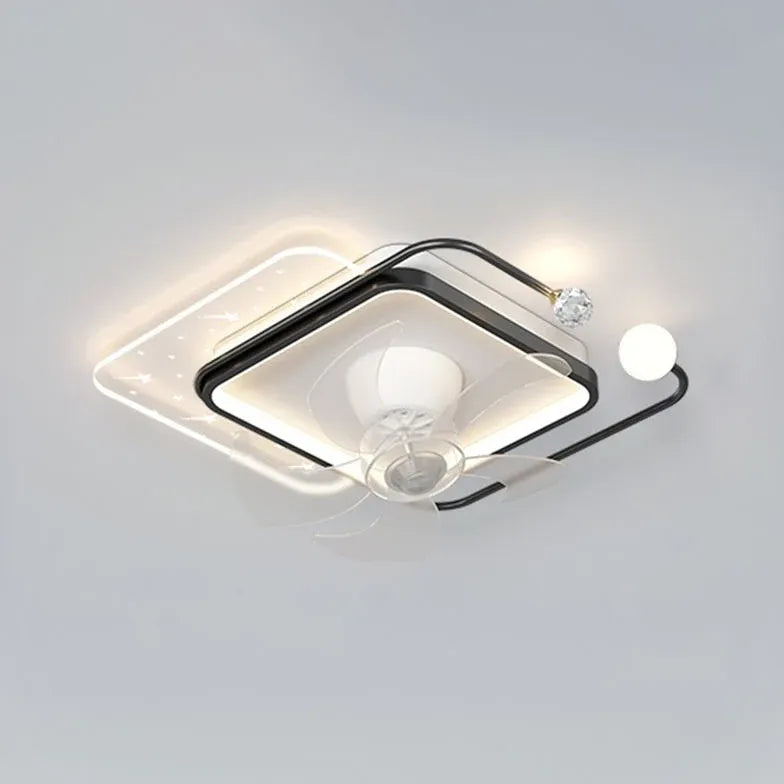 Sternring -LED -Deckenventilator mit Licht