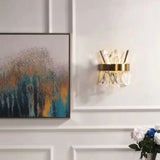 Geometric Crystal Gold Wall Lights