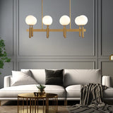 Plant Spherical Lampshade Glass Gold Chandelier