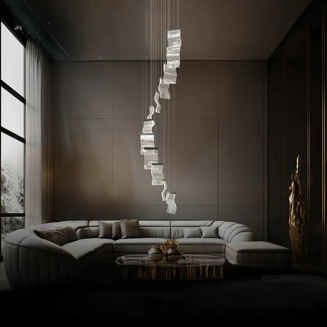 Square Stacking for Living Room Modern Chandelier