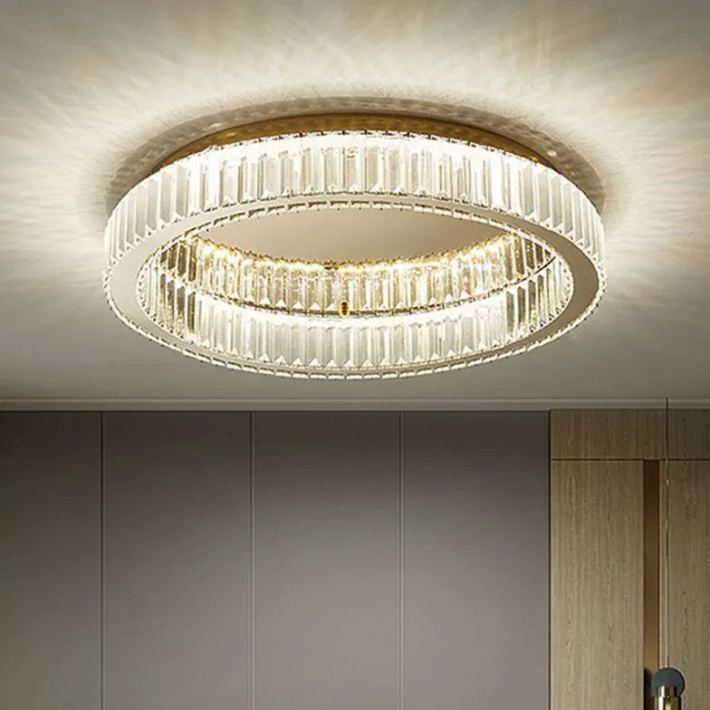 Crystal Ring Gold Modern Ceiling Light