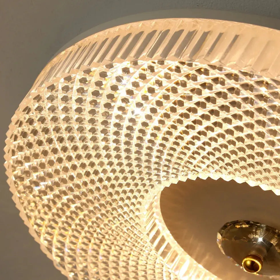 Radial Texture Ring Flush Ceiling Lights