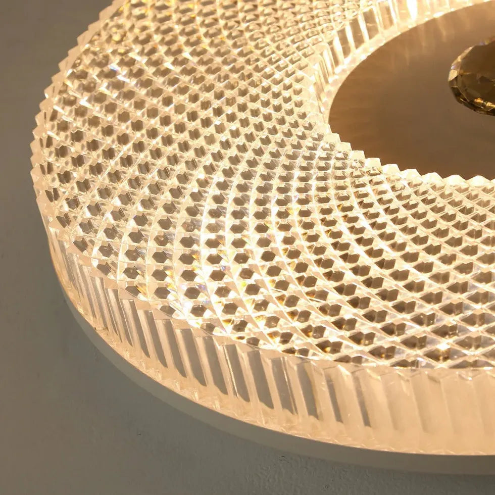 Radial Texture Ring Flush Ceiling Lights